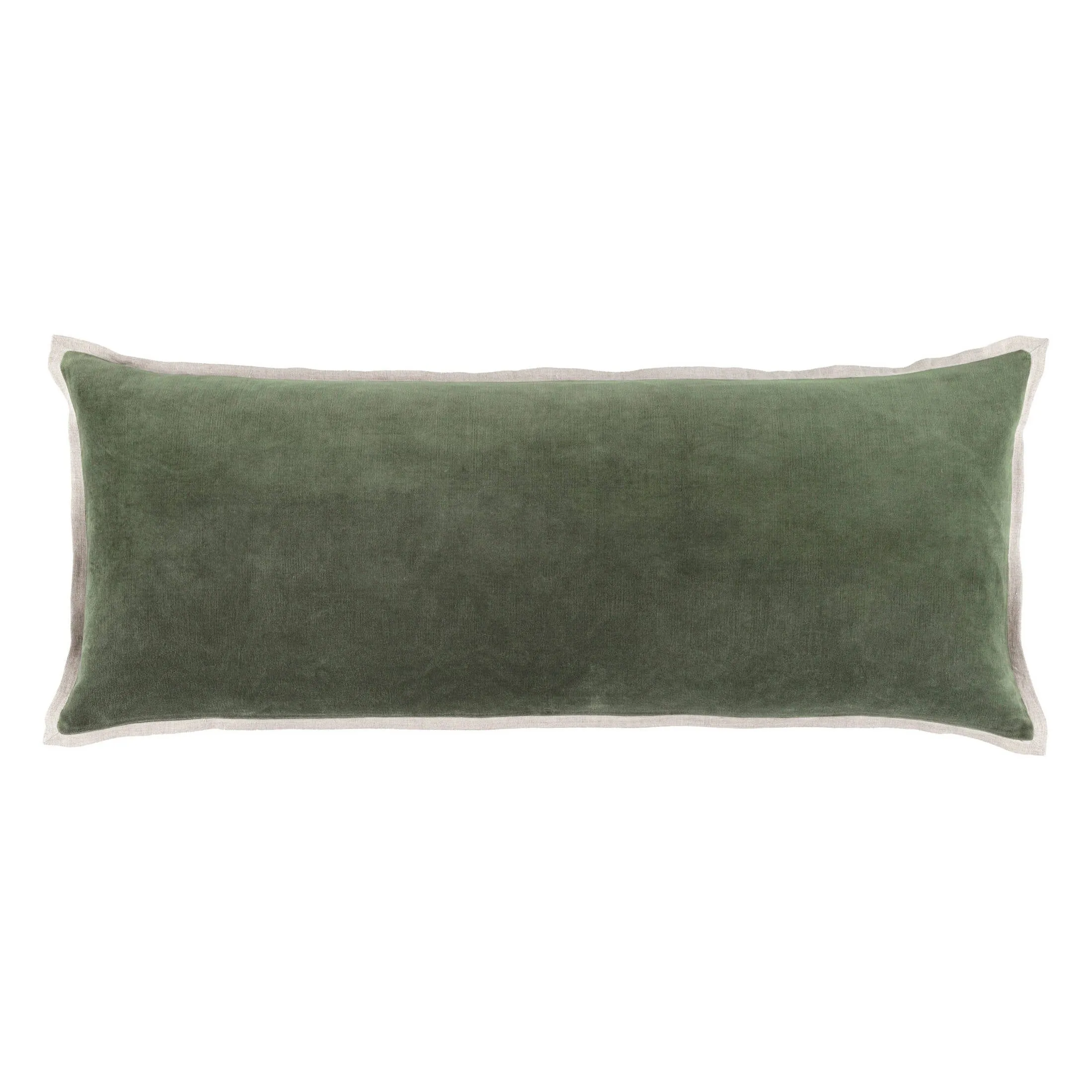 Gehry Velvet/Linen Sage Decorative Pillow Cover