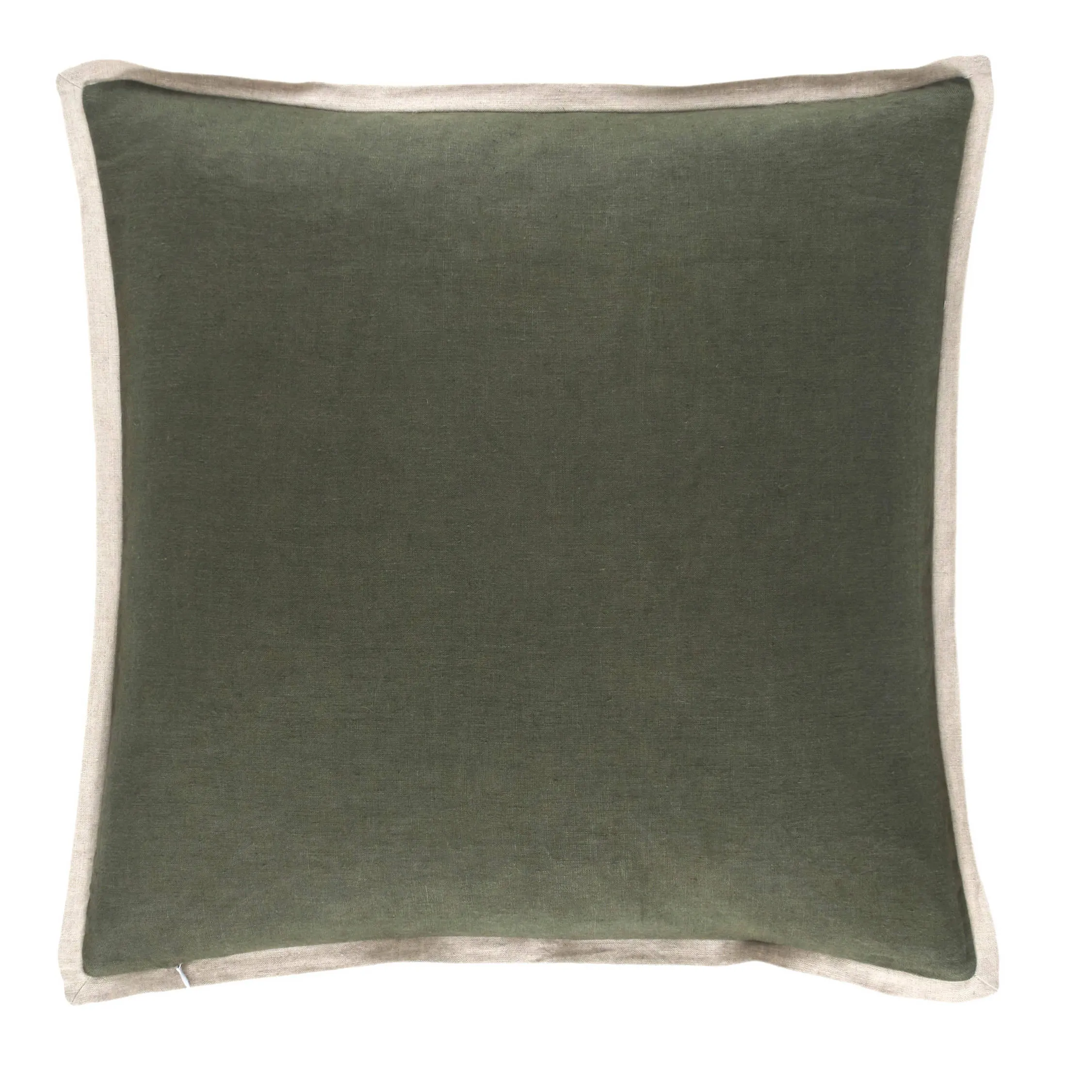 Gehry Velvet/Linen Sage Decorative Pillow Cover