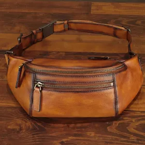 Genuine Leather Women's Crossbody Chest Bag Waist Bag For Ladies