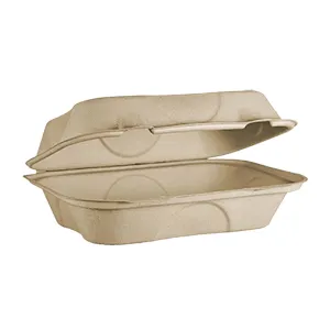 Hoagie Fiber Container, 9" x 6", Pack of 125