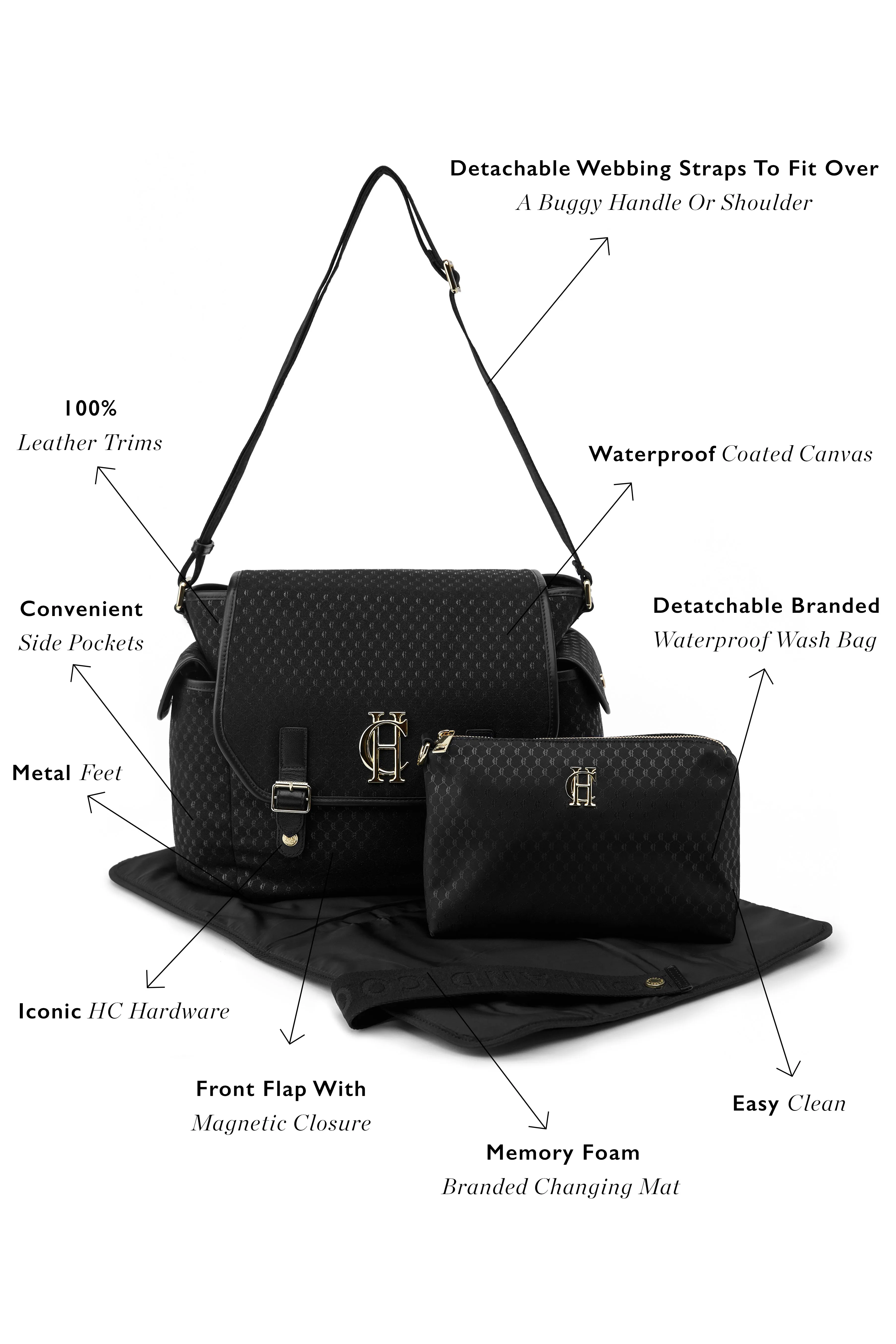 Hudson Changing Bag (Black)