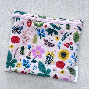 Insects on Pink Reusable Sandwich Bag