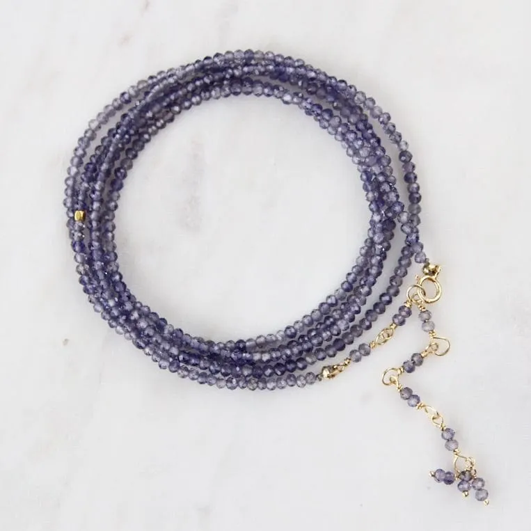 Iolite Wrap Bracelet & Necklace