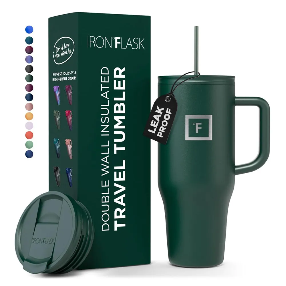 Iron Flask 32oz/950ml Co-Pilot Tumbler, Dark Pine