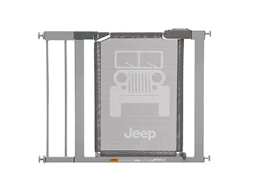 Jeep Adjustable Baby Safety Gate - Easy Fit Pressure Mount Design with Walk-Through Door