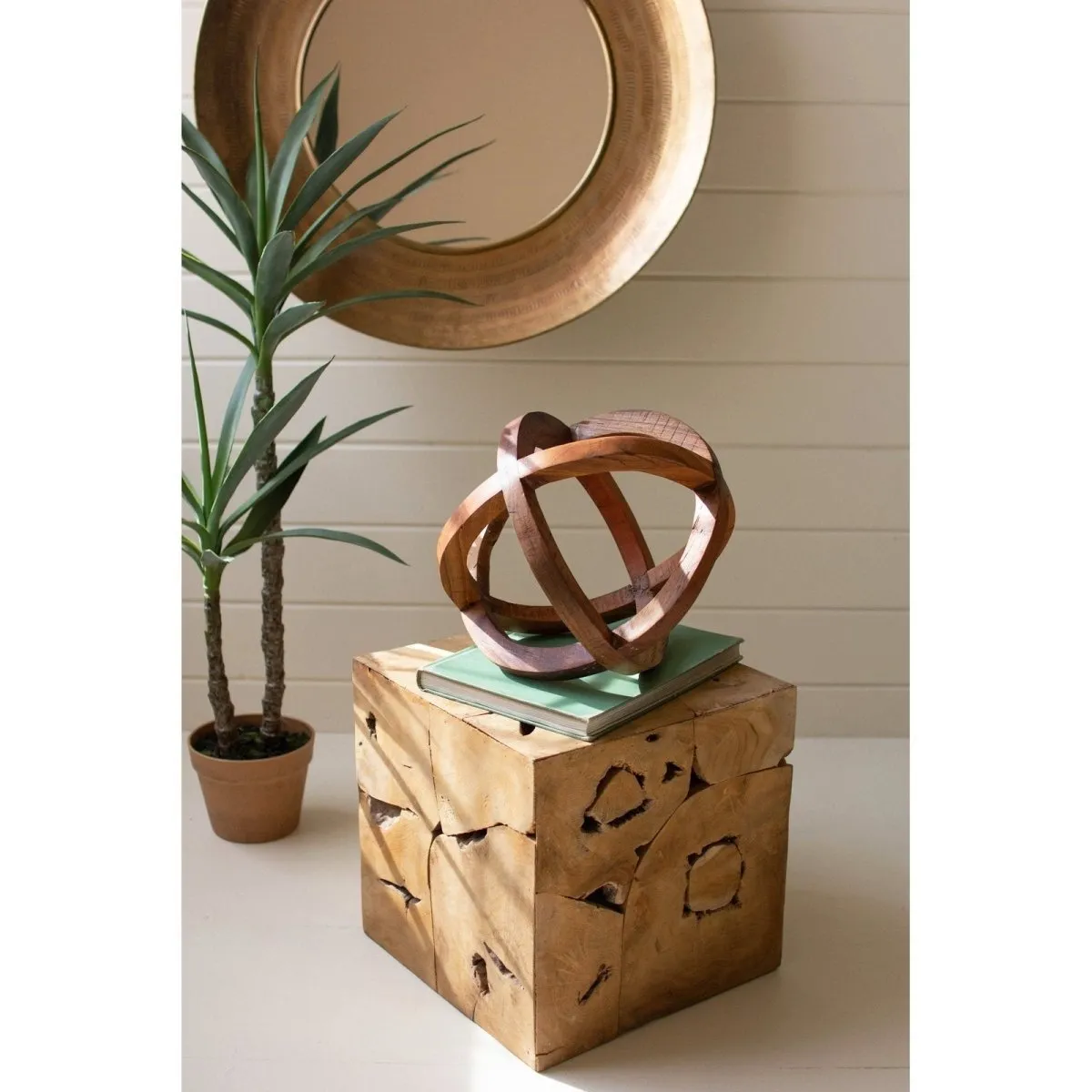 Kalalou - RECLAIMED WOOD NATURAL CIRCLES DECOR - NSE1135