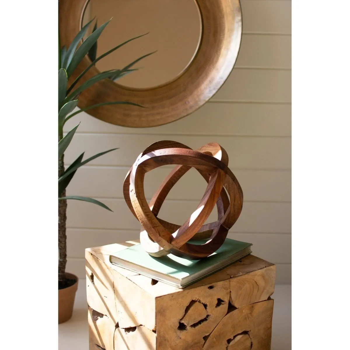 Kalalou - RECLAIMED WOOD NATURAL CIRCLES DECOR - NSE1135