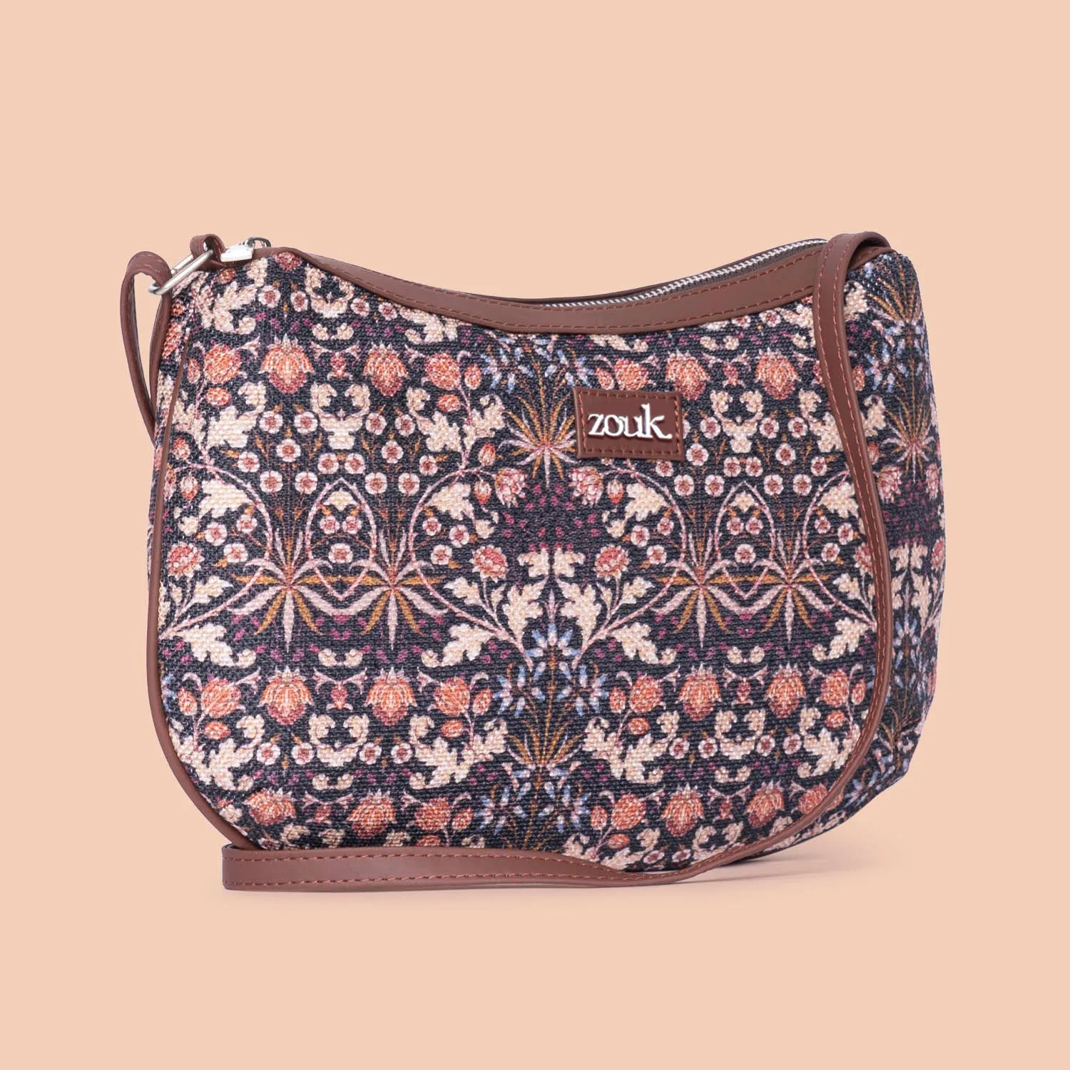 Kashmir Blooms Structured Shoulder Bag