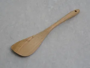 KURAMOTO SHAMOJI FACTORY CHERRY WOOD SPATULA CURVE SHAPE