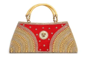 Ladies Handheld Party Clutch With Embroidery