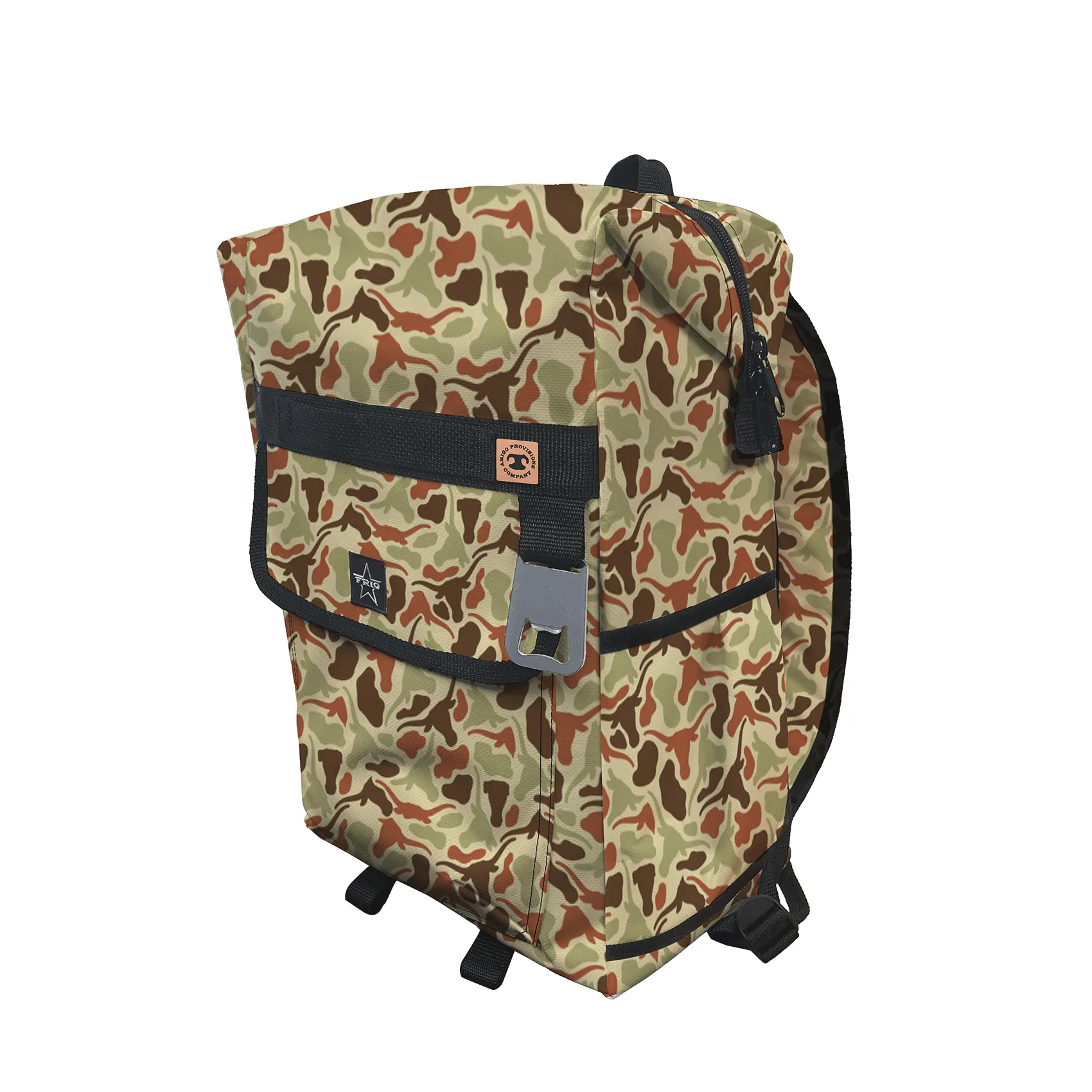 Longhorn Camo - Frio Amigo 18 Can Backpack Cooler