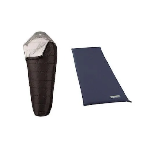 Men's Car Camping Sleeping Bag & Pad Combo