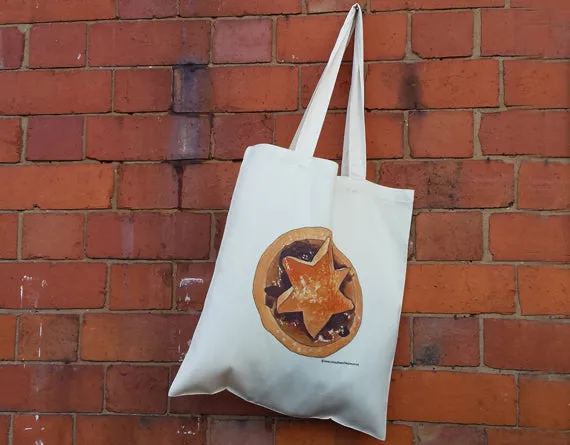 Mince Pie Christmas Tote Bag