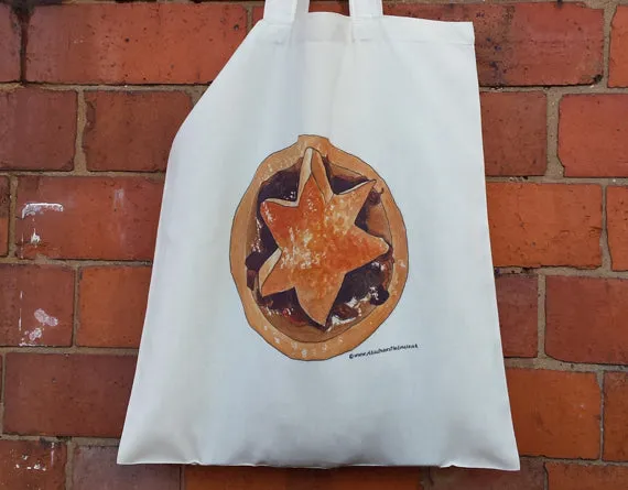 Mince Pie Christmas Tote Bag