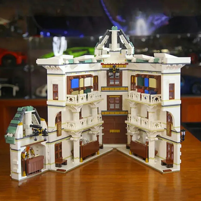 MOC Harry Potter Diagon Alley Magic Bank Bricks Toys