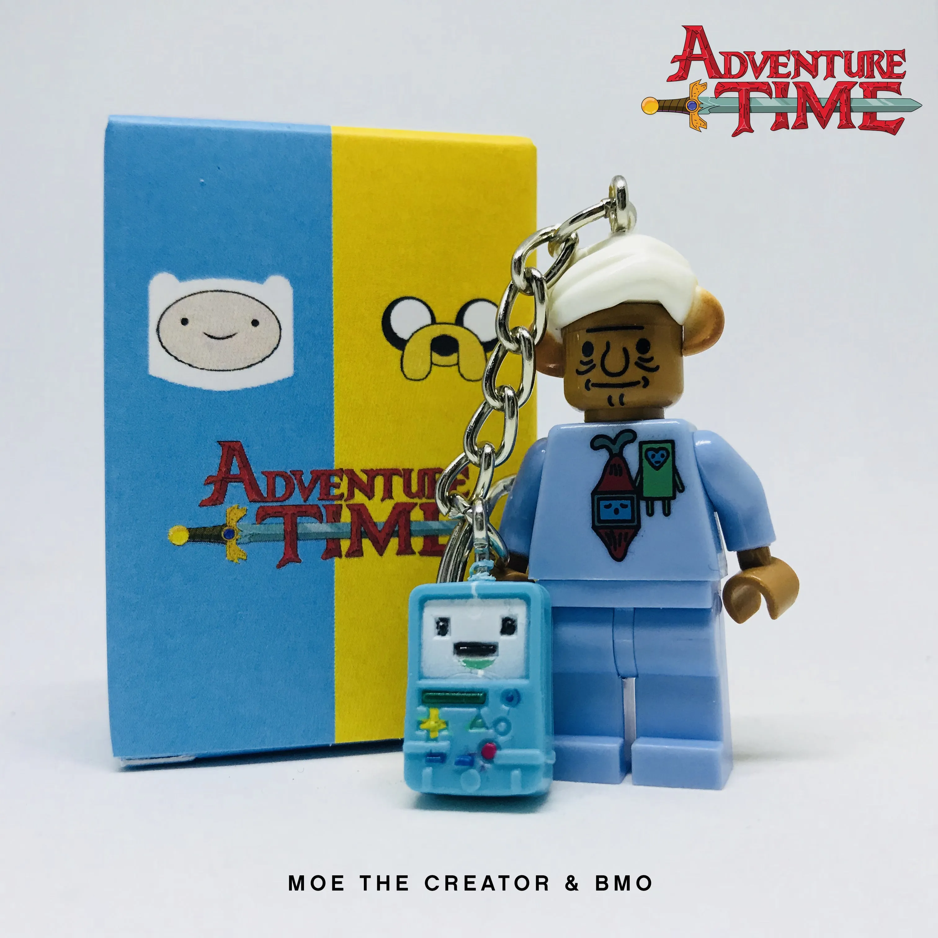 Moe & BMO Custom Minifigure Keychain