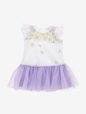 Monnalisa Baby Girls Daisy Dress in White