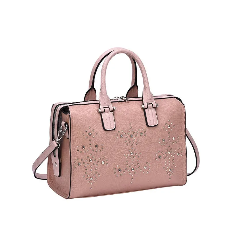 Monroe Studded Satchel Purse