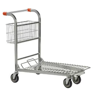 Nestable Stock Trolley with Fixed Basket   500KG Load Capacity