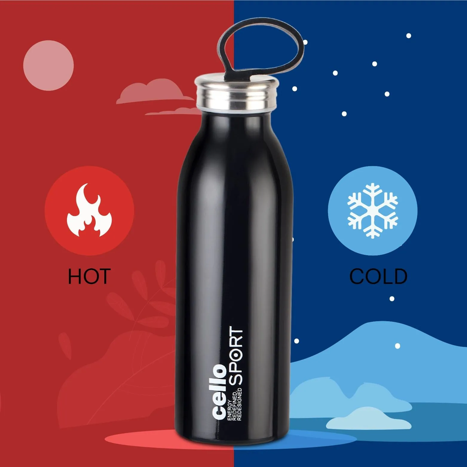 Nios Flask, Vacusteel Water Bottle, 500ml