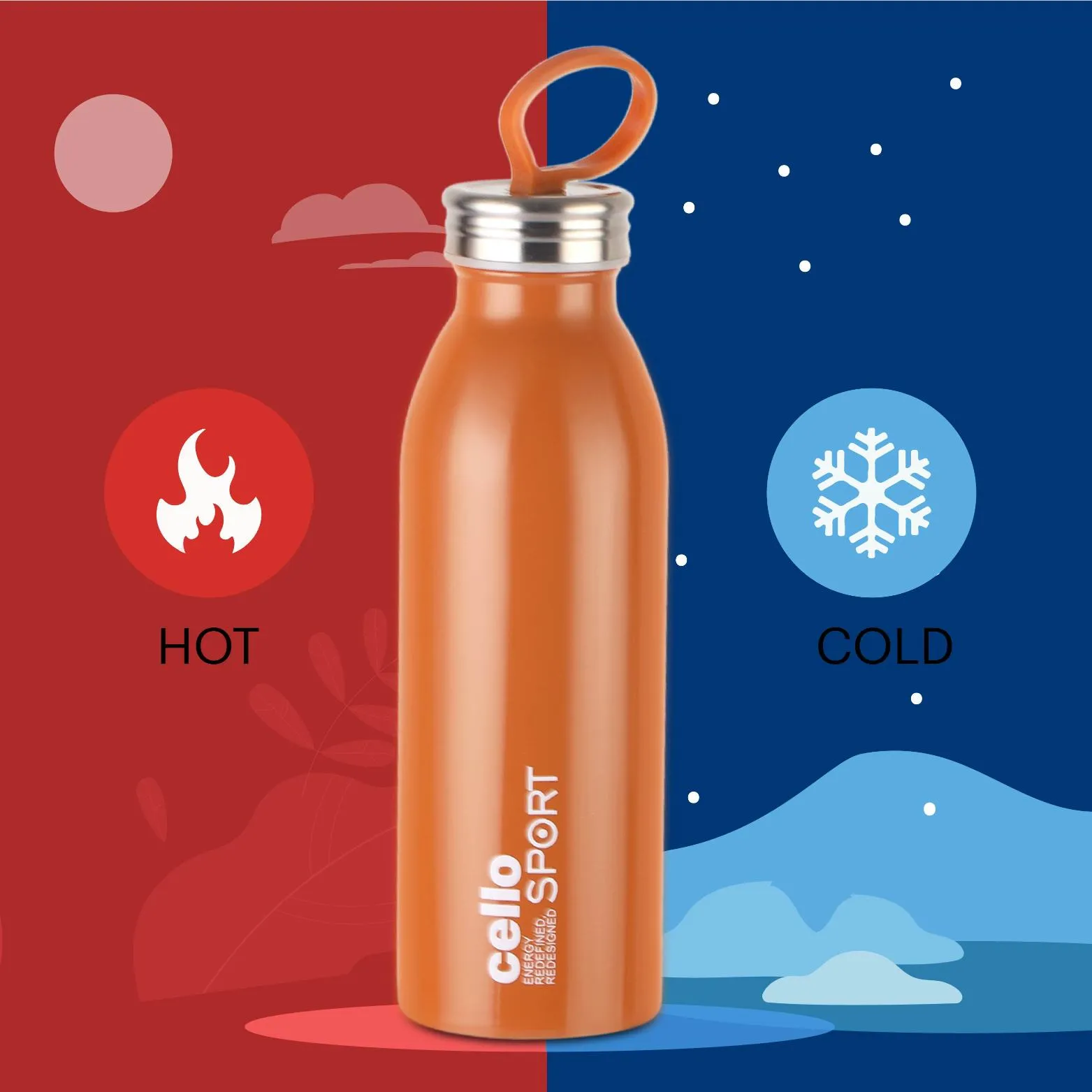 Nios Flask, Vacusteel Water Bottle, 500ml