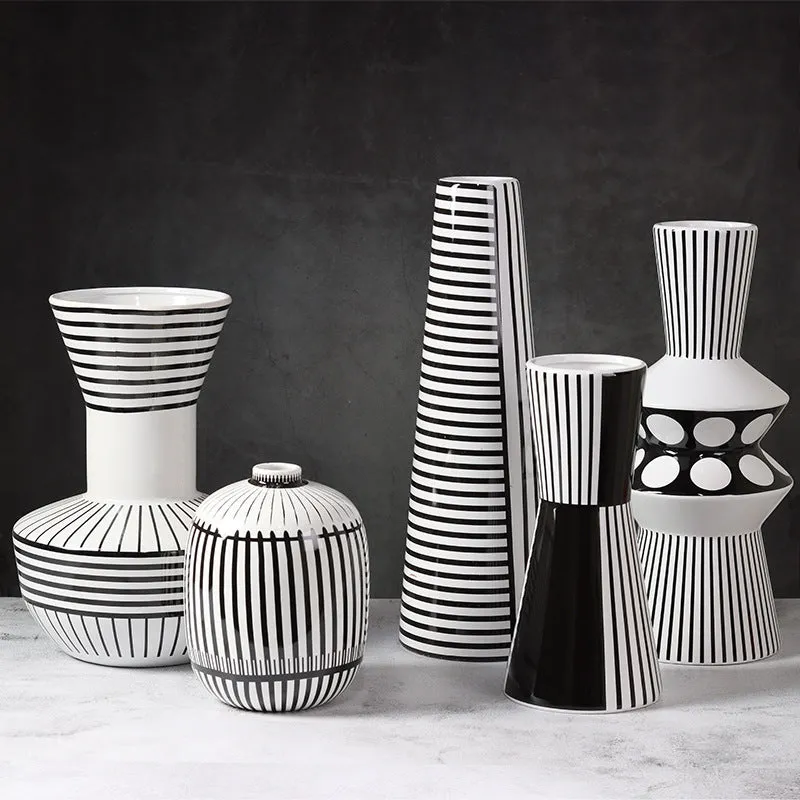 Optic Decor Ceramic Porcelain Vases - Final Sale