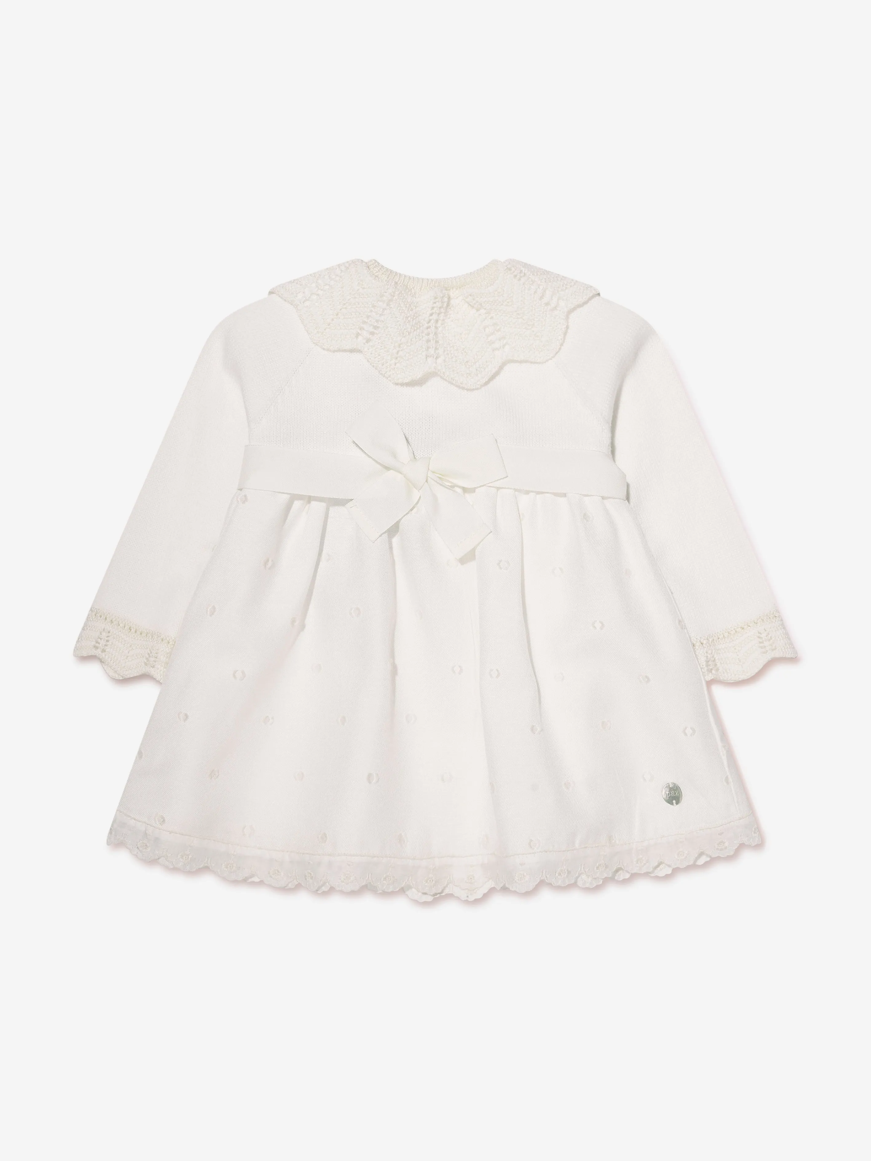 Paz Rodriguez Baby Girls Dress And Bloomers Set in Cream