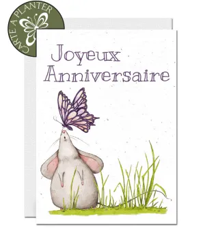 Plantable Birthday Card - The Mouse & Butterfly