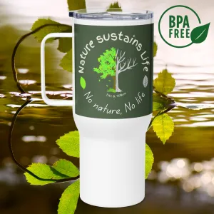 Protect Nature, Travel mug with handle