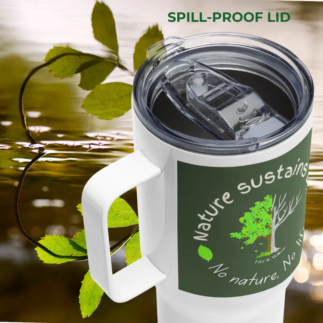 Protect Nature, Travel mug with handle