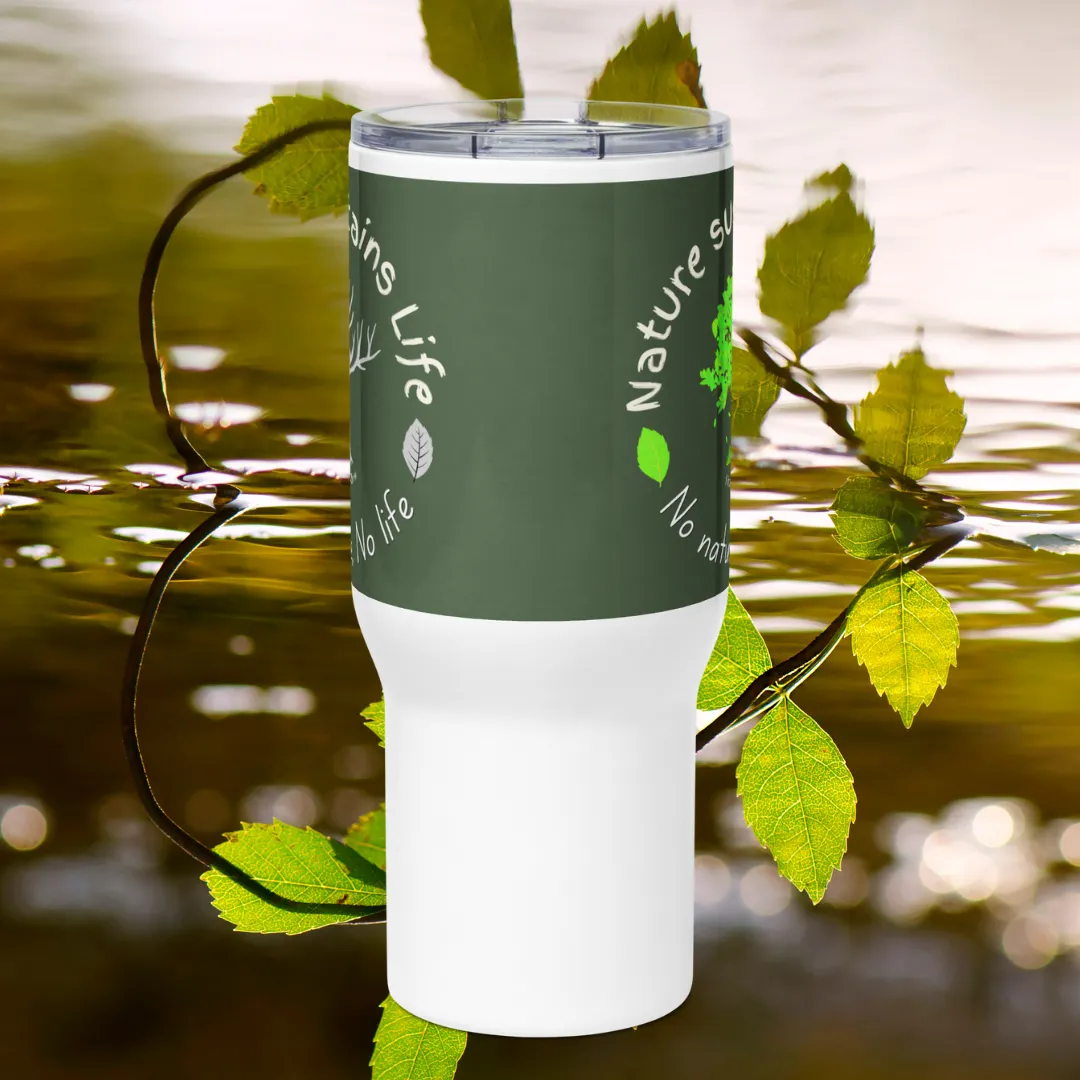 Protect Nature, Travel mug with handle