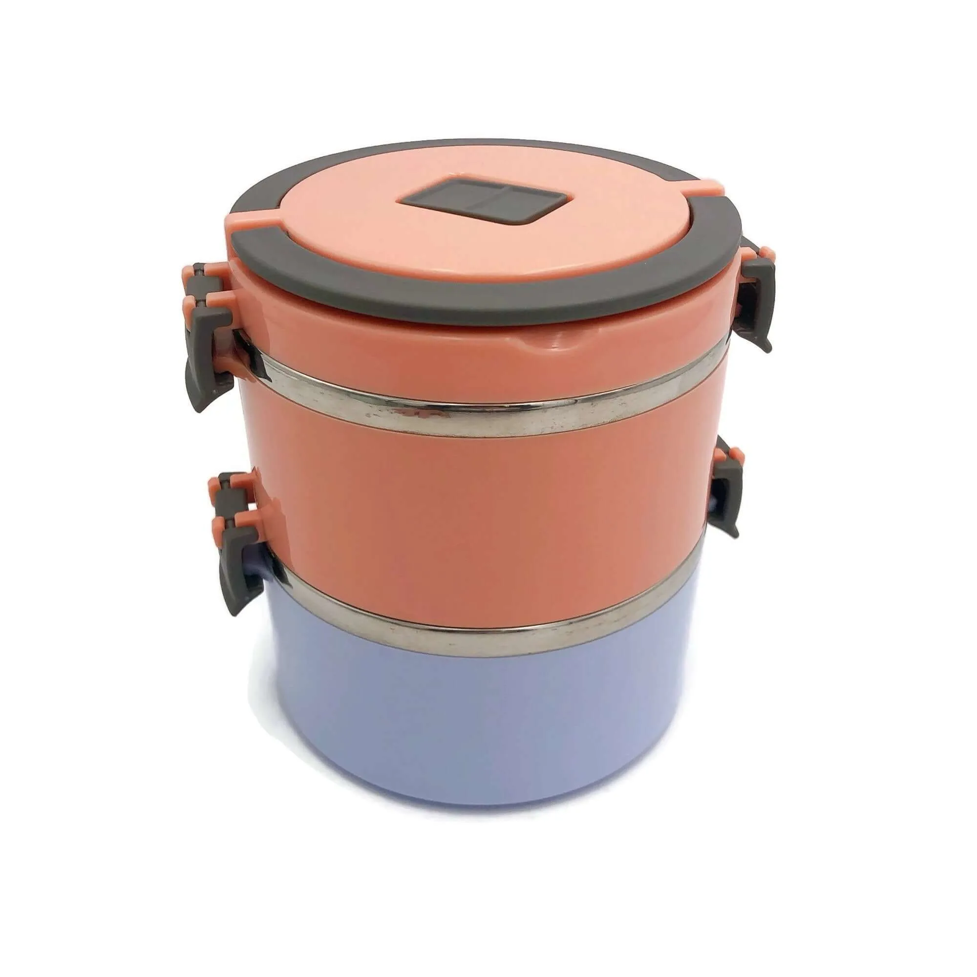 Round Thermos Tiffin Stainless Steel Lunch Box