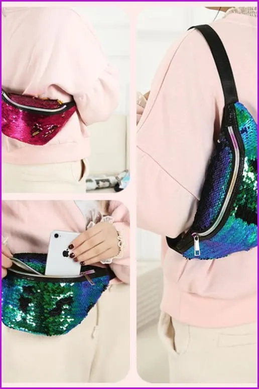 Shiny Sequins Fanny Packs Waist Bags F1373