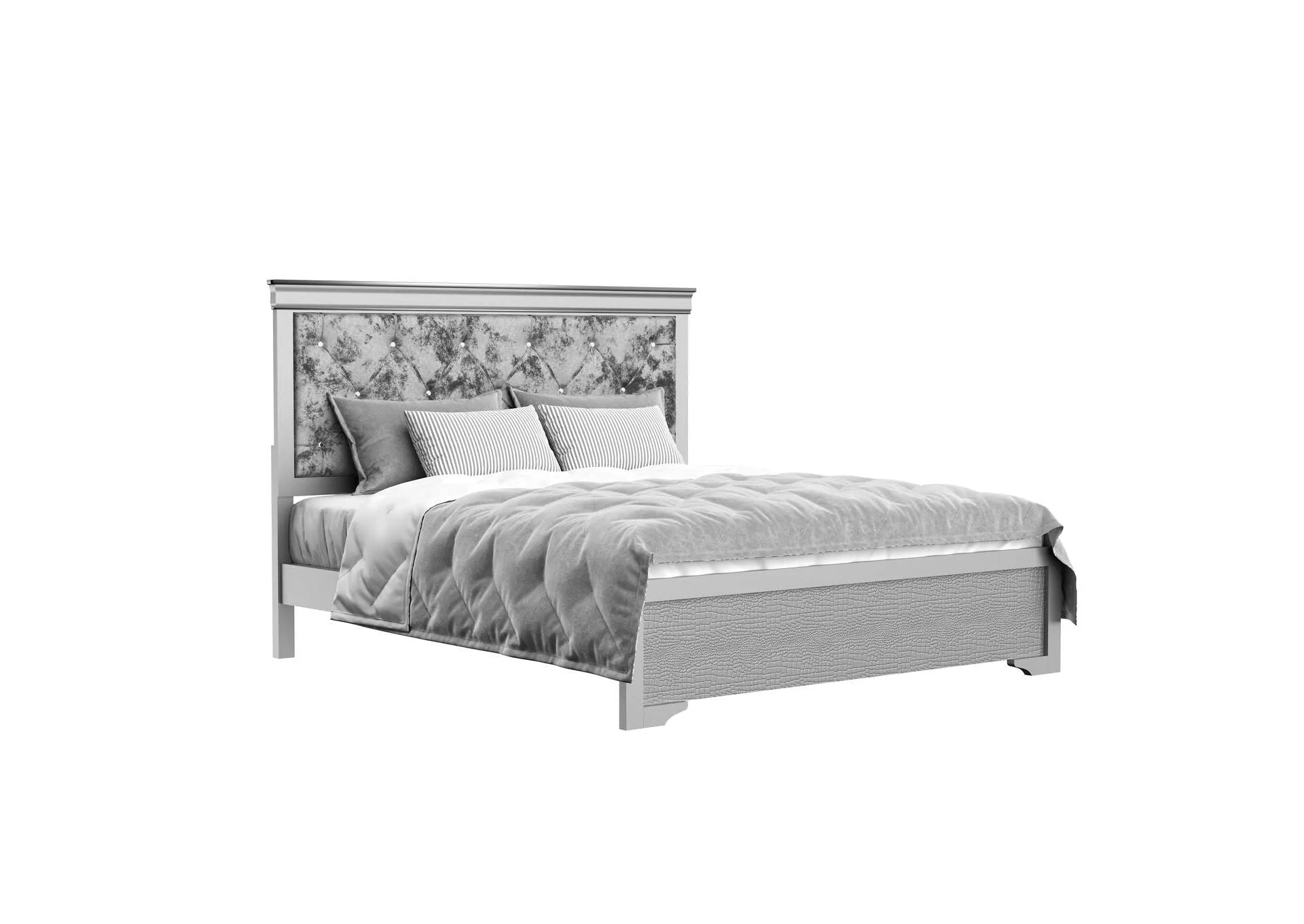 Silver Verona King Bed