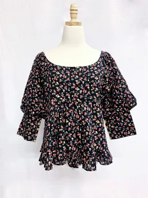 Spring Top in Evening Roses