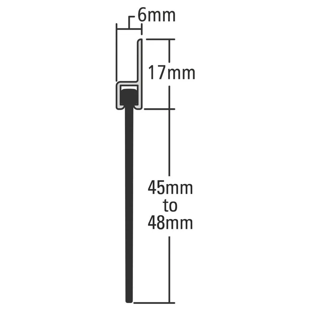 Stormguard Garage Seal Aluminium 2.5m