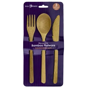 Totally Bamboo Reusable Flatware Set | Fork   Spoon   Knife