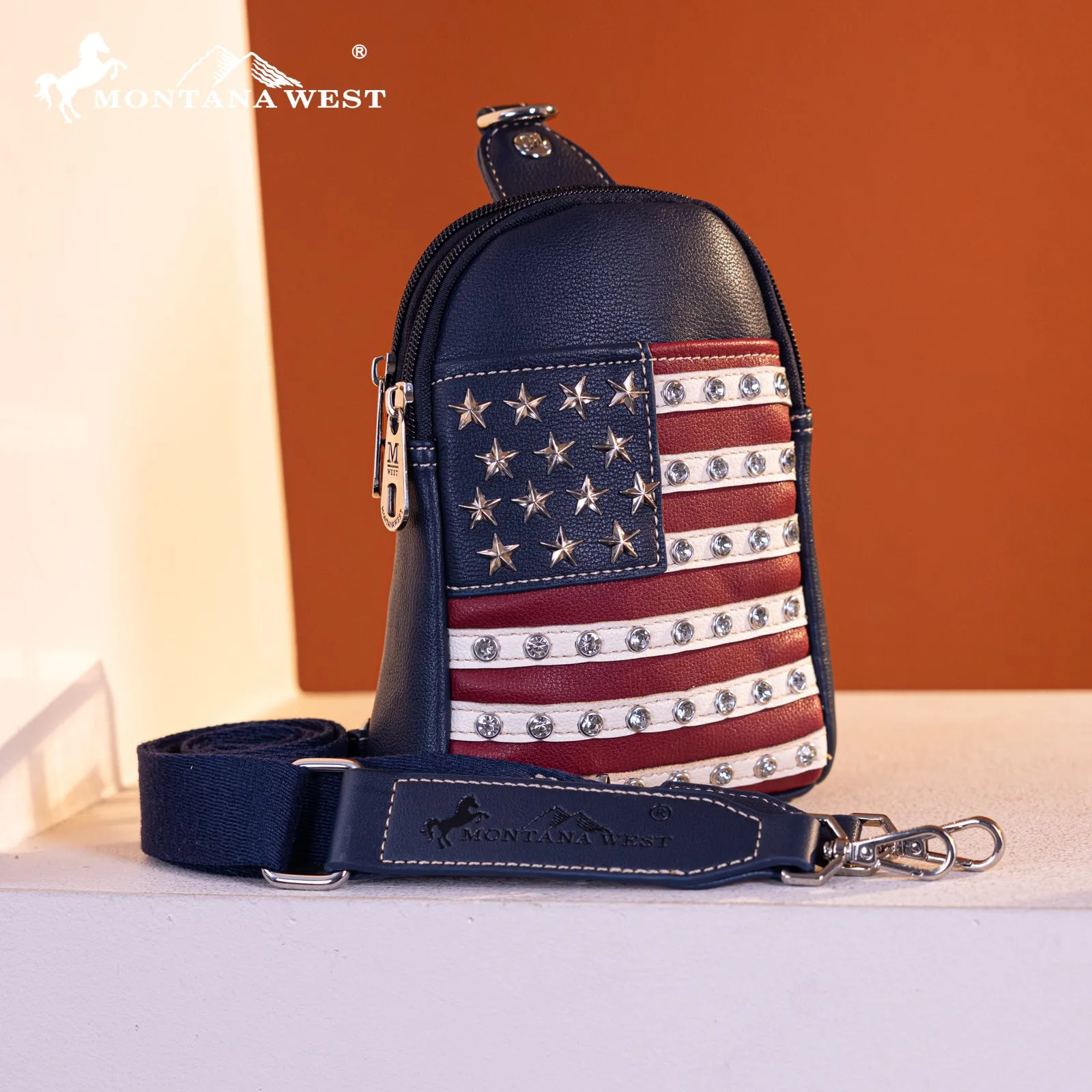 US04-210 Montana West American Pride Collection Sling Bag