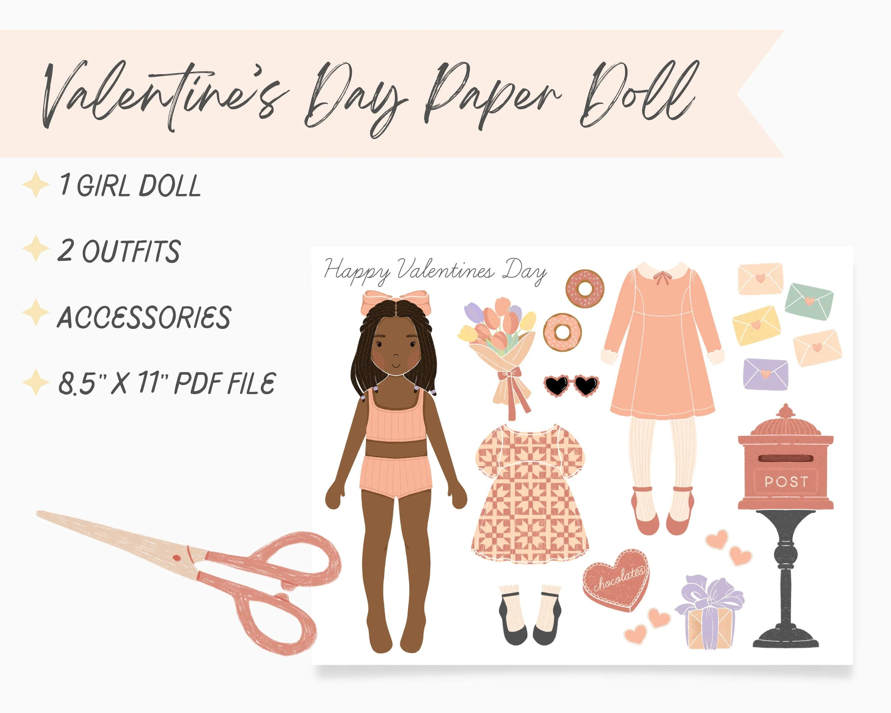 Valentine's Day Paper Doll | Free Download