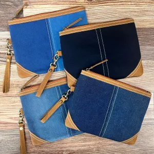 Vann & Co. - Denim Wristlet Pouch