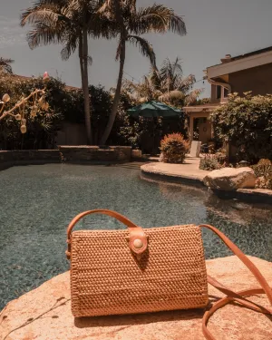 Vegan Clutch Rattan Bag