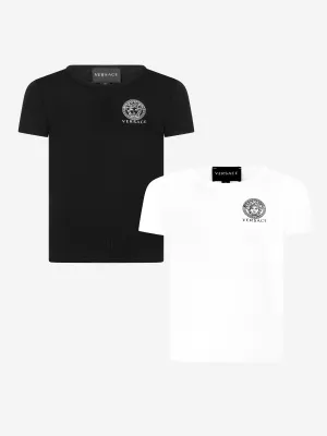 Versace Boys Cotton Medusa Logo T-Shirts (2 Pack)